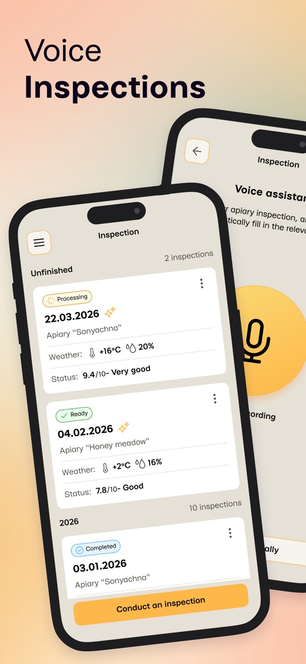 Hands-free voice inspections
